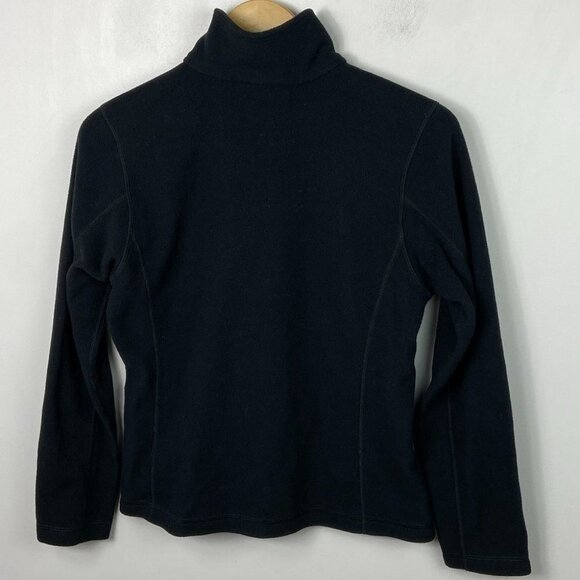 Patagonia Micro Fleece Quarter Zip Pullover Sweater Black Size Small Hiking Pull - Picture 14 of 14